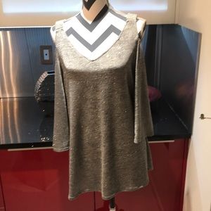 Glitzy Cold Shoulder Top